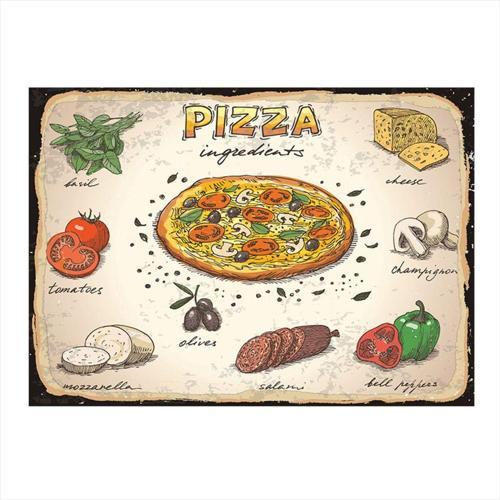 Pizza Malzemeleri Mdf Tablo