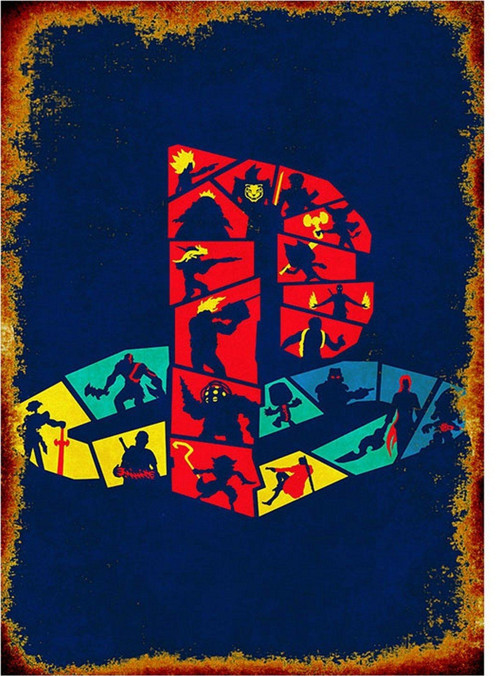 Playstation Model Ahşap Tablo