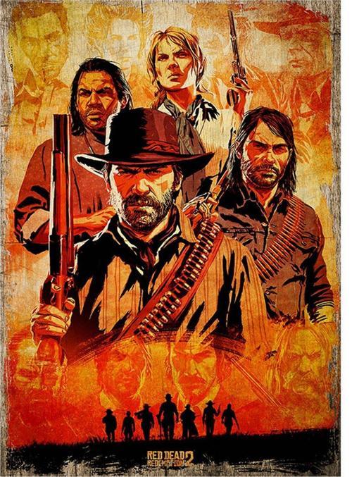 Red Dead Redemption 2 Model Ahşap Tablo