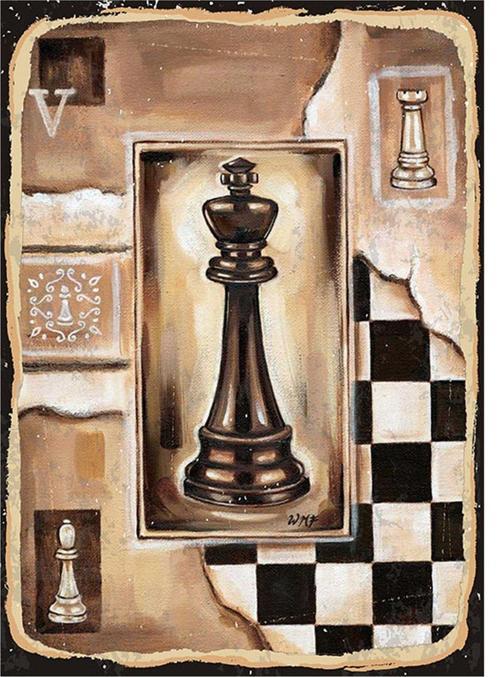 Satranç Temalı Tablo Model Ahşap Tablo