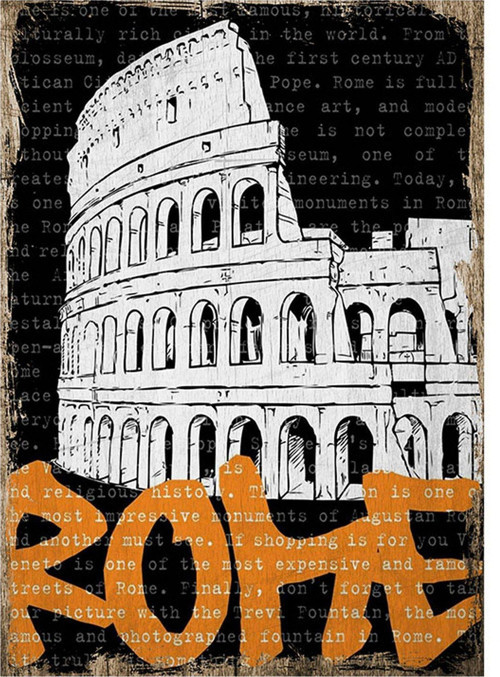 Roma Temalı Art Mdf Poster