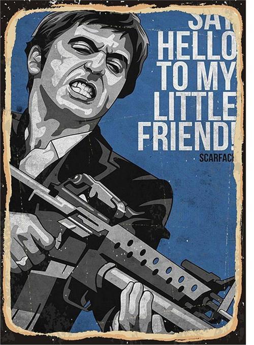 Scarface Dekoratif Ahşap Tablo