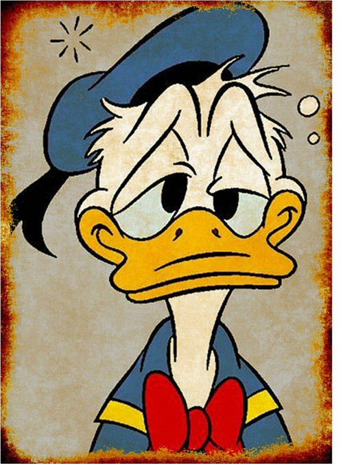 Ahşap Tablo Retro Donald Duck Dekoratif Ahşap Tablo