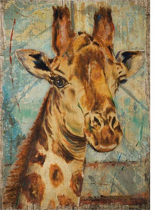 Sevimli Zürafa Model Mdf Tablo