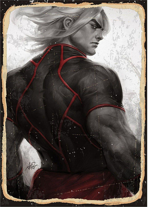 Street Fighter Ken Modern Ahşap Tablo