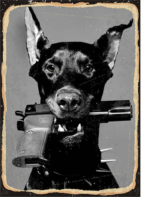 Siyah Köpek Mdf Tablo