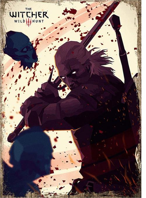 The Witcher Wild Hunt Dekoratif Ahşap Tablo