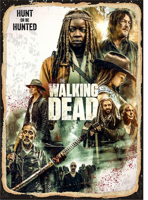 Walking Dead Desenli Ahşap Tablo
