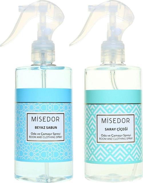 2 Li Set Beyaz Sabun Ve Saray Çiçeği Oda Kokusu Ve Çamaşır Spreyi 330 Ml