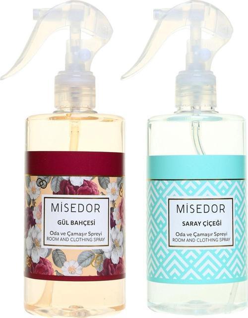 2'Li Set Gül Bahçesi Ve Saray Çiçeği Oda Kokusu Ve Çamaşır Spreyi 330 Ml