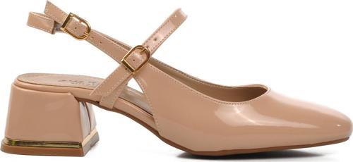 519015 Nude Rugan Kadın Topuklu Ayakkabı