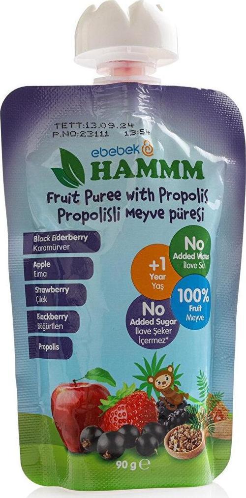 Karamürver Elma Çilek Böğürtlen Ve Propolis Meyve Püresi 90 gr