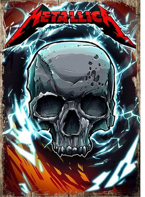 Metallica Modern Ahşap Tablo 18Cm X 27Cm
