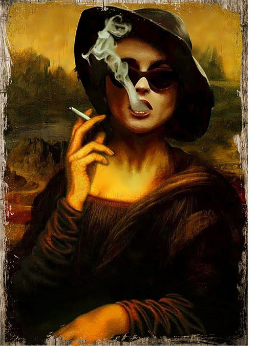 Monalisa Marla Singer Dekoratif Ahşap Tablo 18Cm X 27Cm
