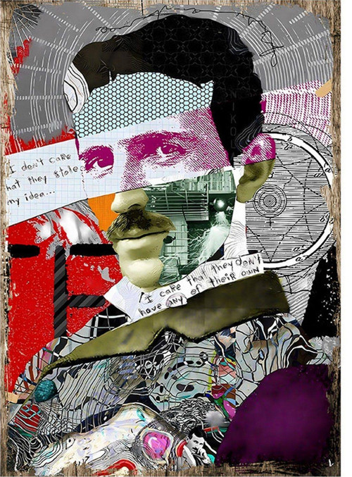 Nicola Tesla Dekoratif Mdf Tablo 18Cm X 27Cm
