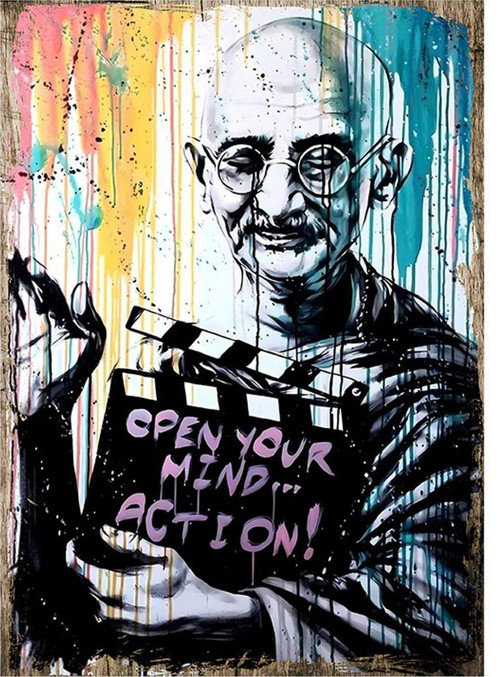 Gandi Aklınızı Açın Mdf Tablo 18Cm X 27Cm