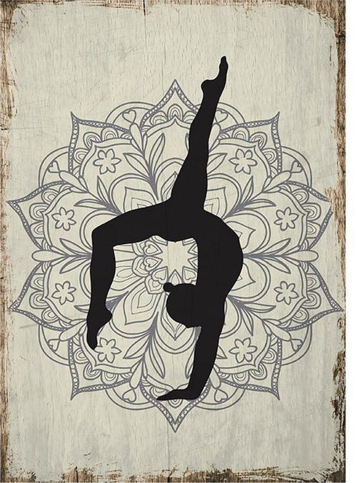 Yoga Tasarım Ahşap Tablo 18Cm X 27Cm