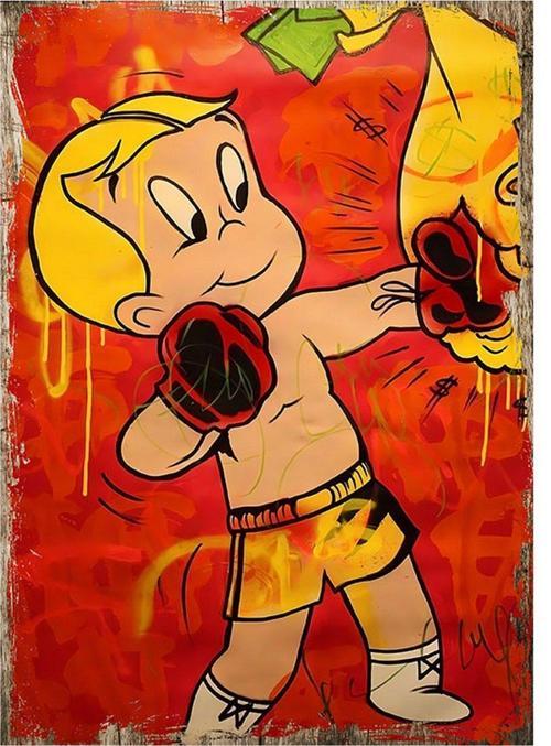 Küçük Boksör Art Mdf Tablo 18Cm X 27Cm