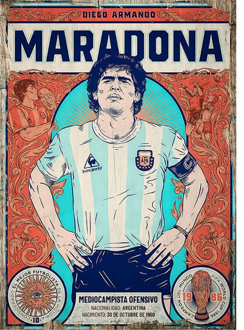 Maradona Tasarım Mdf Tablo 18Cm X 27Cm