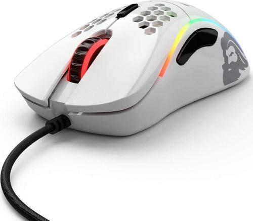 Model D GD-GWHITE Parlak Beyaz RGB Ergonomik Optik Kablolu Oyuncu Mouse