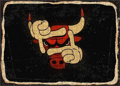 Ahşap Mdf Puzzle Yapboz Chicago Bulls Nba 500 Parça 50*70 Cm