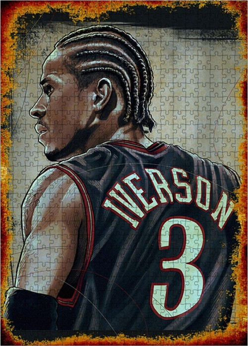 Ahşap Mdf Puzzle Yapboz Allen Iverson 500 Parça 50*70 Cm