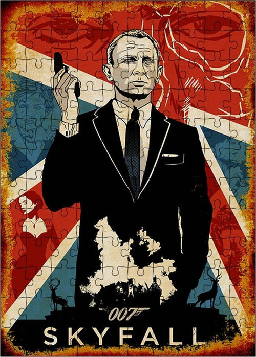 Ahşap Mdf Puzzle Yapboz 007 James Bond Skyfall