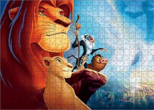 Ahşap Mdf Puzzle Yapboz Aslan Kral Ufka Bakış 500 Parça 50*70 Cm