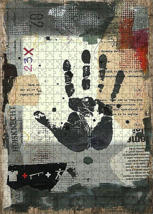 Ahşap Mdf Puzzle Yapboz 5 Parmak Izi 500 Parça 50*70 Cm