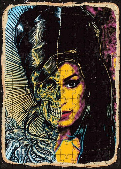 Ahşap Mdf Puzzle Yapboz Amy Winehouse