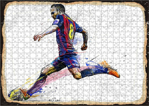 Ahşap Mdf Puzzle Yapboz Andre Iniesta 500 Parça 50*70 Cm