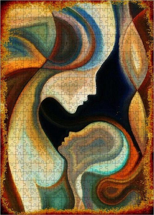 Ahşap Mdf Puzzle Yapboz Anne Ve Çocuk 500 Parça 50*70 Cm