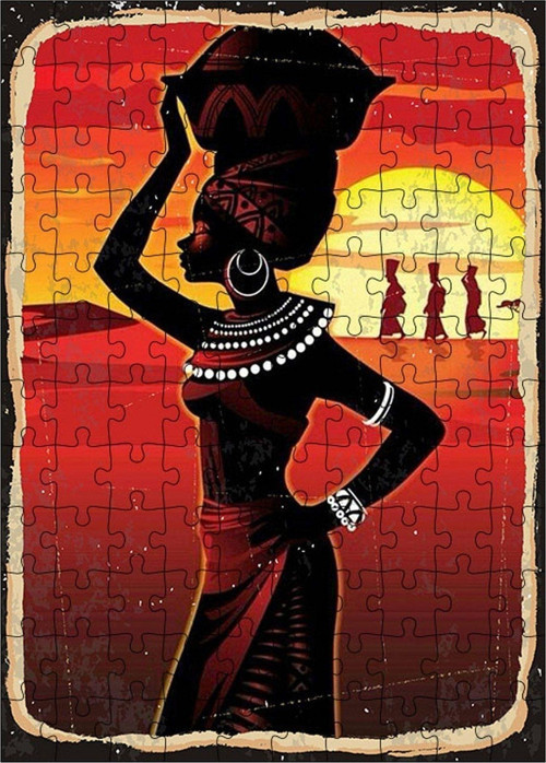 Ahşap Mdf Puzzle Yapboz Antik Mısırlı Kadın
