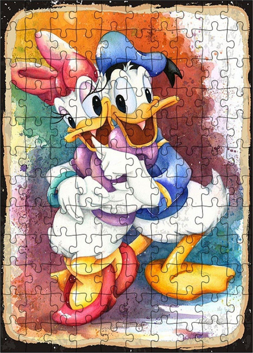 Ahşap Mdf Puzzle Yapboz Aşık Ördekler