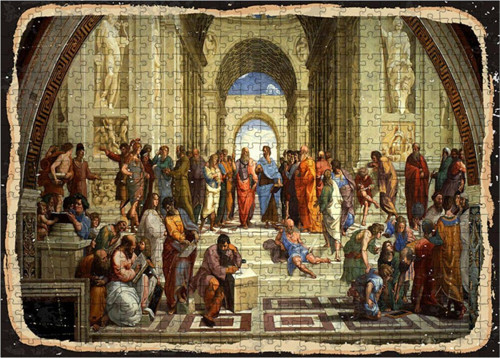 Ahşap Mdf Puzzle Yapboz Antik Yunan Uygarlığı 500 Parça 50*70 Cm