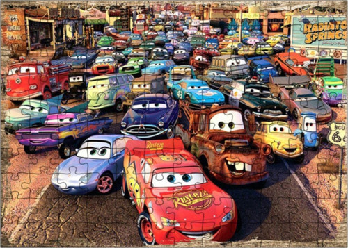 Ahşap Mdf Puzzle Yapboz Arabalar 120 Parça 25*35 Cm