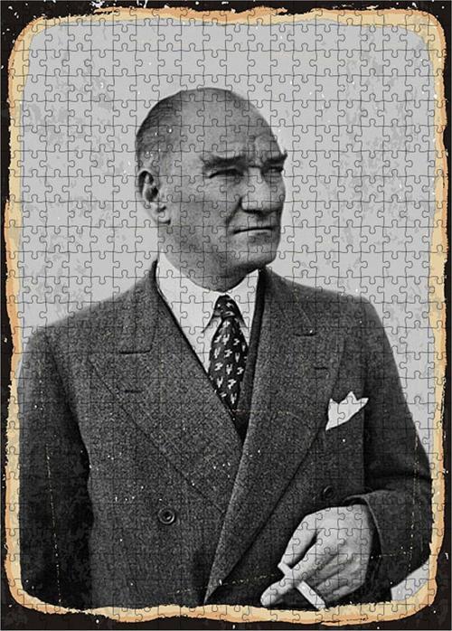 Ahşap Mdf Puzzle Yapboz Atatürk Bakışı 500 Parça 50*70 Cm
