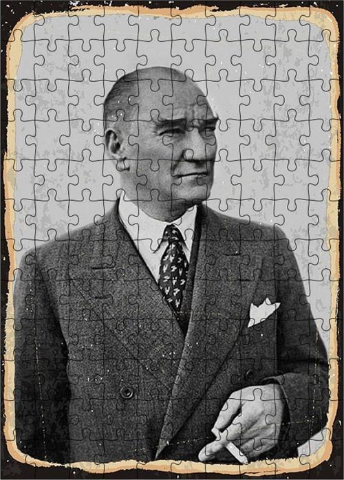 Ahşap Mdf Puzzle Yapboz Atatürk Bakışı