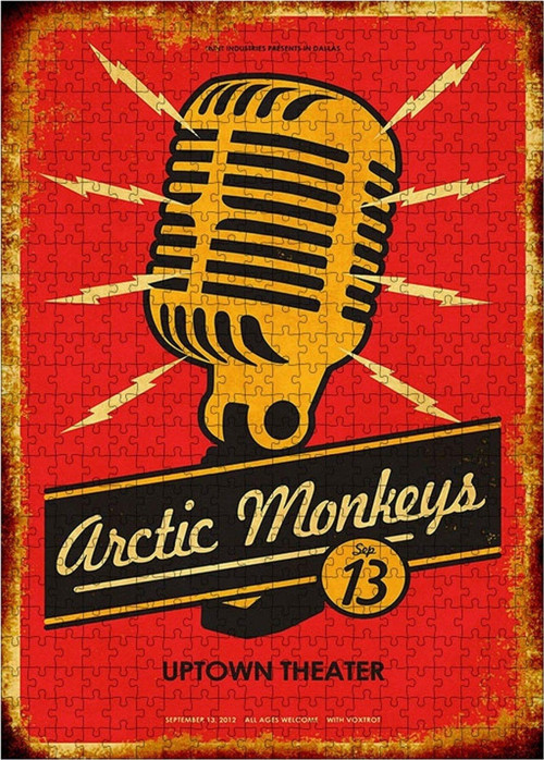 Ahşap Mdf Puzzle Yapboz Arctic Monkeys 500 Parça 50*70 Cm