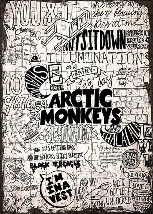 Ahşap Mdf Puzzle Yapboz Arctic Monkeys Poster 120 Parça 25*35 Cm