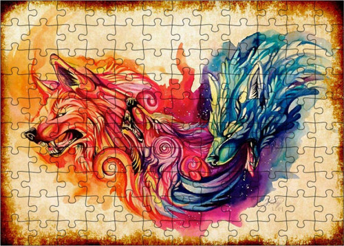 Ahşap Mdf Puzzle Yapboz Ateş Kurdu 120 Parça 25*35 Cm