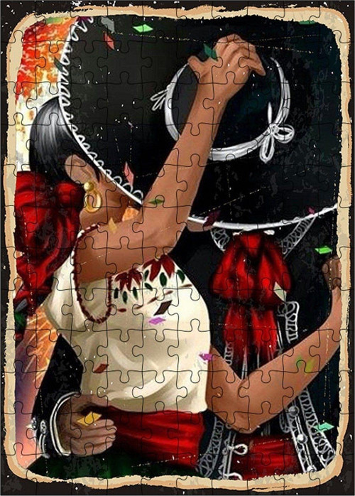 Ahşap Mdf Puzzle Yapboz Ateşli Dans