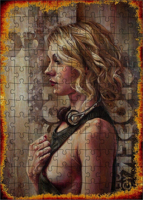 Ahşap Mdf Puzzle Yapboz Ateşli Sarışın