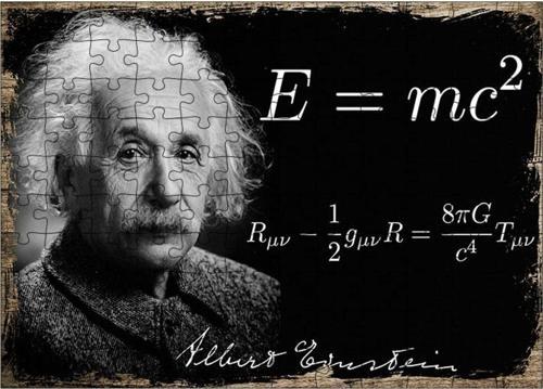 Ahşap Mdf Puzzle Yapboz Albert Einstein Formülü 120 Parça 25*35 Cm