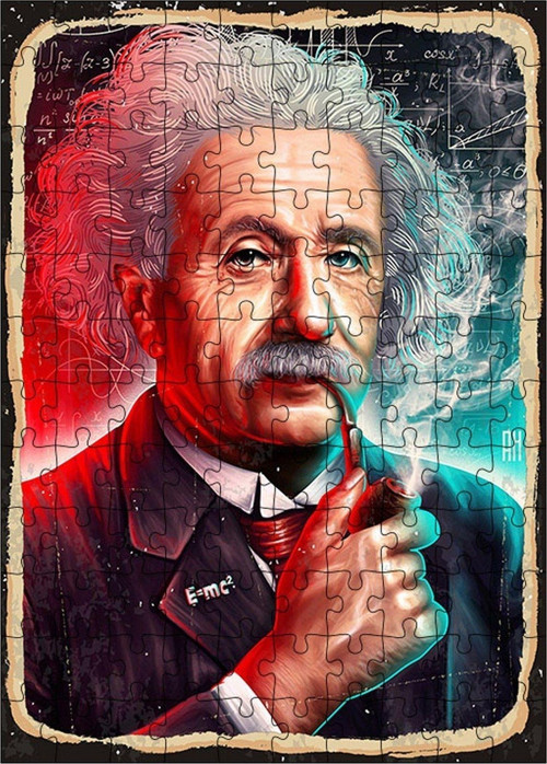 Ahşap Mdf Puzzle Yapboz Albert Einstein Teorileri
