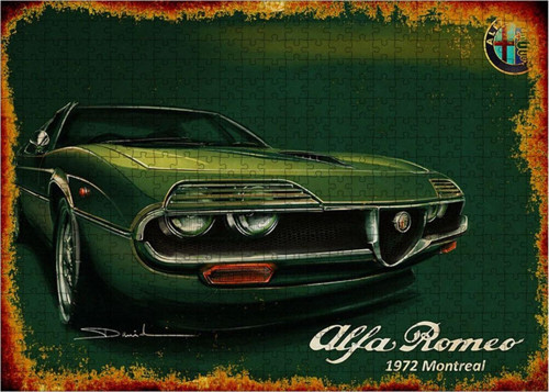 Ahşap Mdf Puzzle Yapboz Alfa Romeo 500 Parça 50*70 Cm