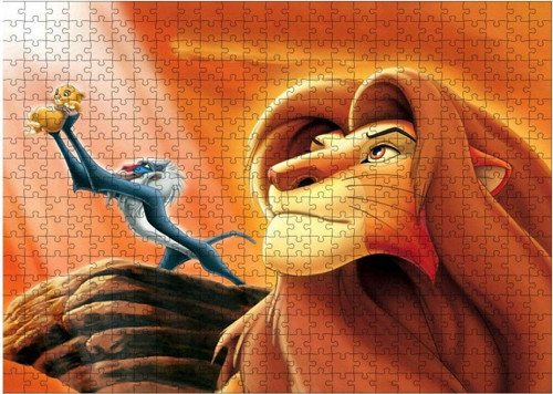 Ahşap Mdf Puzzle Yapboz Aslan Kral 500 Parça 50*70 Cm