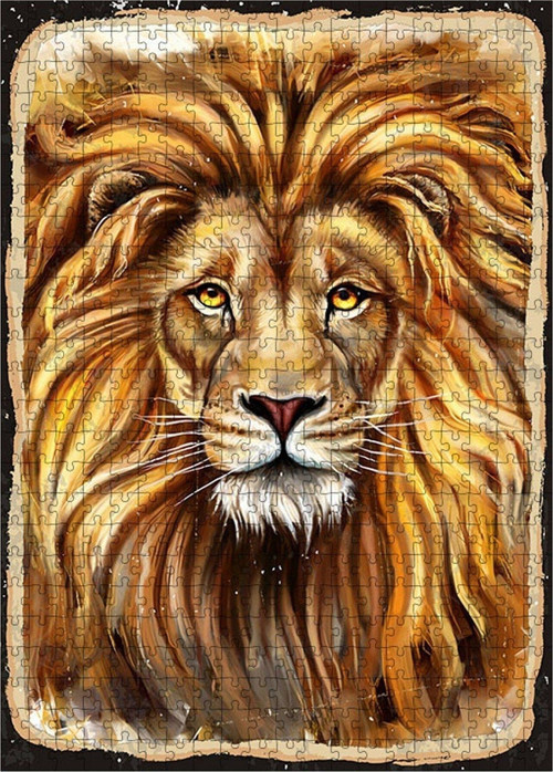 Ahşap Mdf Puzzle Yapboz Aslan Kral 500 Parça 50*70 Cm