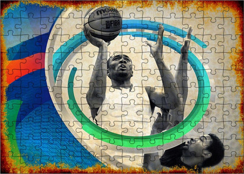 Ahşap Mdf Puzzle Yapboz Basketbolcu 120 Parça 25*35 Cm