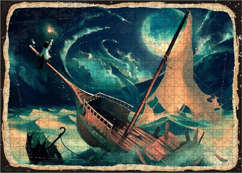 Ahşap Mdf Puzzle Yapboz Batan Gemi 500 Parça 50*70 Cm
